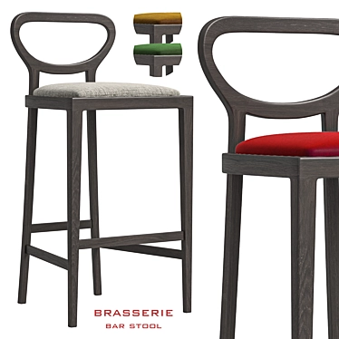 Elegant Brasserie Bar Stool 3D model image 1 