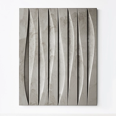 Abstract Relief Sculpture Plate 2000x1600 3D model image 1 