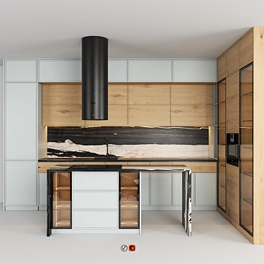 Sleek Kitchen 3D Model 2013 3D model image 1 