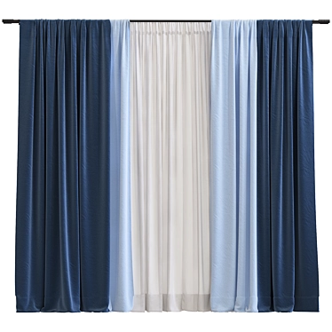 Refined Curtain Design№264 3D model image 1 