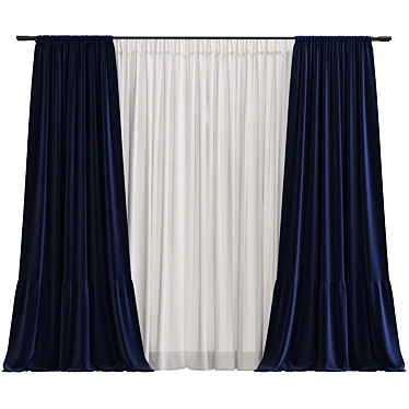 Folded Curtain Model 268 3D model image 1 