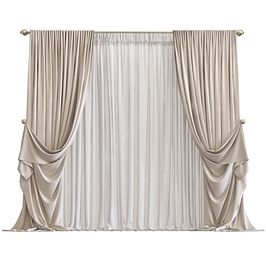 Texture-Mapped Curtain Model 3D model image 1 