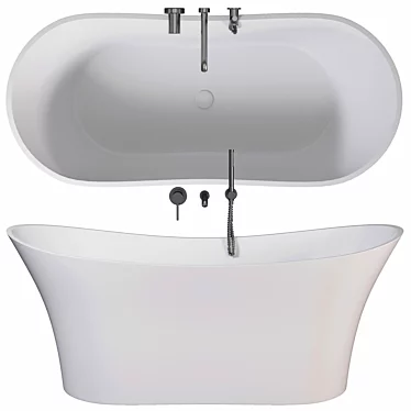 Sleek Amalfi 1750 Bath Model 3D model image 1 