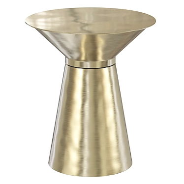 Elegant POLI Side Table Gold 3D model image 1 