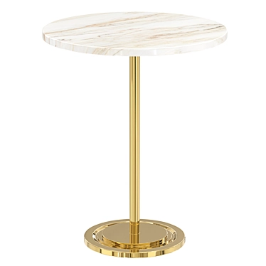 Elegant Marble Top Side Table 3D model image 1 