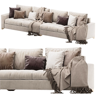 Exton Domingo Salotti 4-pos Sofa 3D model image 1 