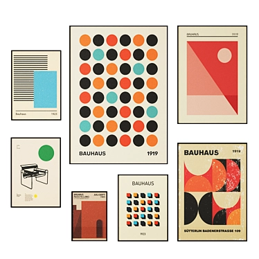 Bauhaus Posters for Corona Render 3D model image 1 