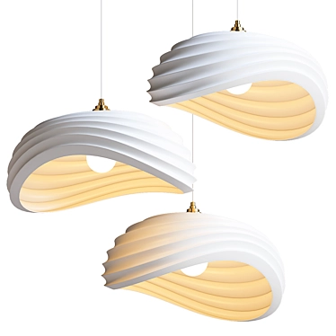 Sleek Navicula Pendant Illumination 3D model image 1 