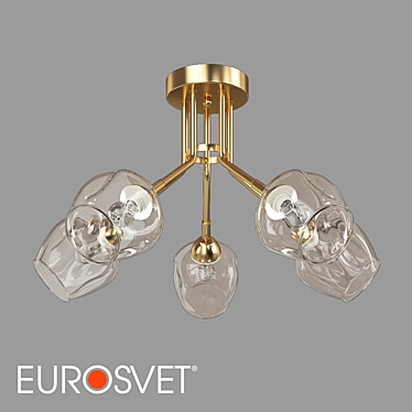 Eurosvet Marci Glass Ceiling Light 3D model image 1 