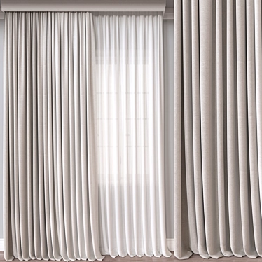 Versatile 3D Curtain Model with Multiple Formats 3D model image 1 