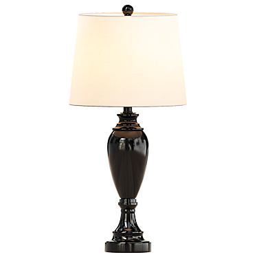 Elegant Akhtari Metal Table Lamp 3D model image 1 