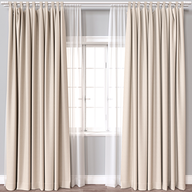 Dual Renderer Curtain 3D Model 3D model image 1 