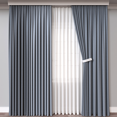 "Elegant Curtain Model for 3D 3D model image 1 