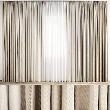 Detailed 3D Curtain Model Archive 3D model image 1 