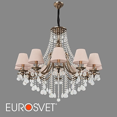 Bogate's Liguria Crystal Chandelier 3D model image 1 