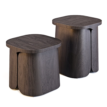 French Designer Side Tables by MIO 3D model image 1 