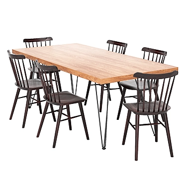 Modern Dining Table Set 175 3D model image 1 