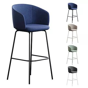 Elegant MDD Grace High Stool 3D model image 1 