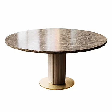 Elegant Byron Round & Rectangular Tables 3D model image 1 