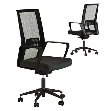 Executive Ergonomic Office Chair Black 3D model image 1 