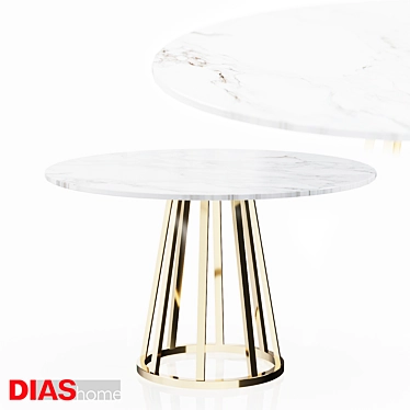 Luxury Marble Dining Table 3D model image 1 