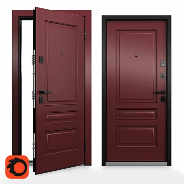 Title: Ultimatum M Steel Door Variety 3D model image 1 