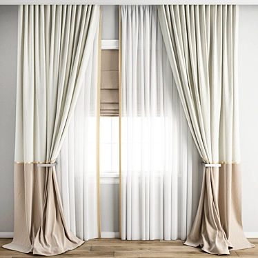  Polygonal Curtain 3D Model Set 3D model image 1 