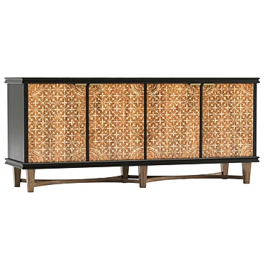 Modern Chelsea Media Console, Realistic 3D Model 3D model image 1 