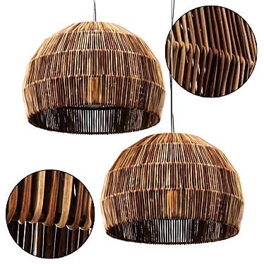 Wicker Lamp Model Bundle Technology 3D model image 1 