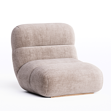 Stylish Le Club Armchair 3D 3D model image 1 