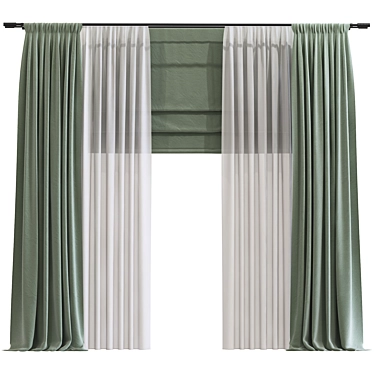  Texture-Enhanced Curtain Design 3D model image 1 