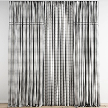 Detailed Curtain Model Archive Texture 3D model image 1 