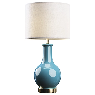 Zen Blue Table Lamp - Modern Zen 3D model image 1 