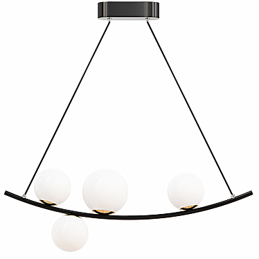 Sleek Modern Dino Light Fixture 3D model image 1 