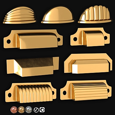 Modern Door Knobs and Handles 3D model image 1 