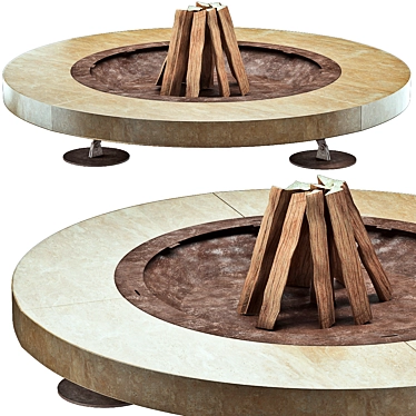 Elegant Rondo Fire Pit Ensemble 3D model image 1 