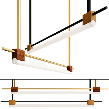 Handcrafted Tubus Pendant Light: Mallorca 3D model image 1 