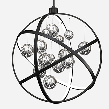 Regina LED Glass Globe Chandelier 3D model image 1 