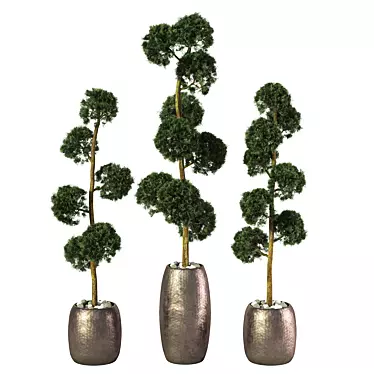 Tall Outdoor Plant Sculpture 3D model image 1 