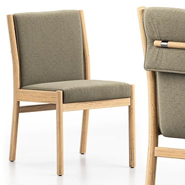 Hito Feature Dining Chair, Olive 3D model image 1 