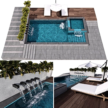 Caustics Enabled Pool Model VRAY/CORONA 3D model image 1 