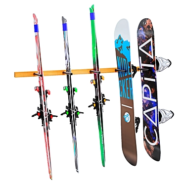 Snow Sports Equipment Storage Stand 3D model image 1 