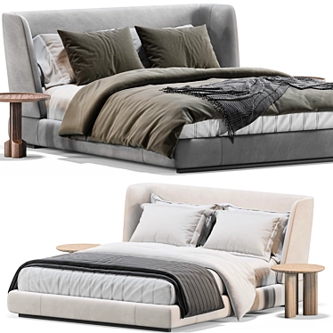 Contemporary Minotti Bed Reeves Model 3D model image 1 