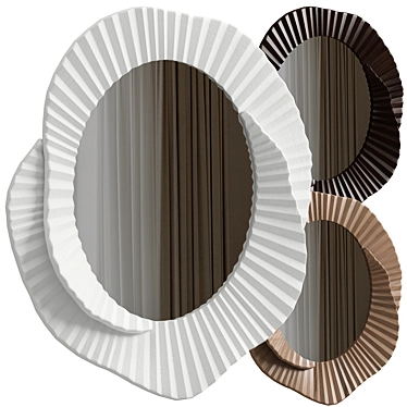 Issey Mirror: Plaster & Wood 3D model image 1 