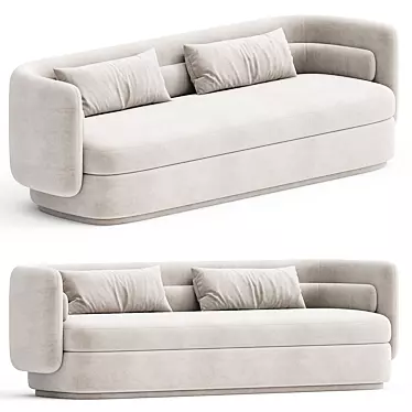 Gray Boucle Contemporary Sofa