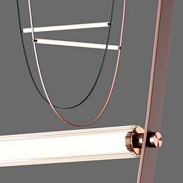 Modern Wireline Pendant Light 3D model image 1 