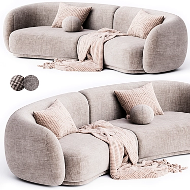 Modern Moroso Pacific Fabric Sofa 3D model image 1 