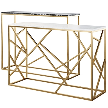 Elegant Console Set by Cazarina 3D model image 1 