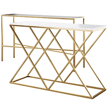 Stylish Console Set by Cazarina 3D model image 1 