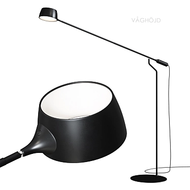  Sleek LED Floor Lamp with Dimmable Feature 3D model image 1 